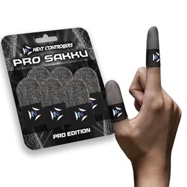 Nextcontrollers Finger Sack, Ultra Thin, 0.02 inch (0.4 mm), 70% Silver Fiber, For Smartphone Games, Pack of 6