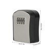 Key Lock Box, Wall Mounted Security Key Organizer Aluminum Alloy