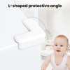 4Pcs White PVC Desk Edge Bumpers Adhesive Furniture Corner Protectors