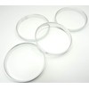 4 centring rings made of aluminium, aluminium in silver, 74.1