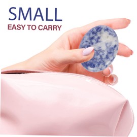 COLLBATH 2pcs Natural Anxiety Relief Scraping Plate Thumb Massage Stone for Versatile Gua Tool for Face Neck for Relaxation and Wellbeing