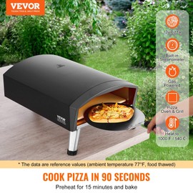 12" Outdoor Pizza Oven Portable Gas Oven Iron Spray Foldable for Camping