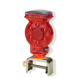 LED Strobe Warning Light for Fences and Roads Solar LED Warning Light (Flashing) 3ea