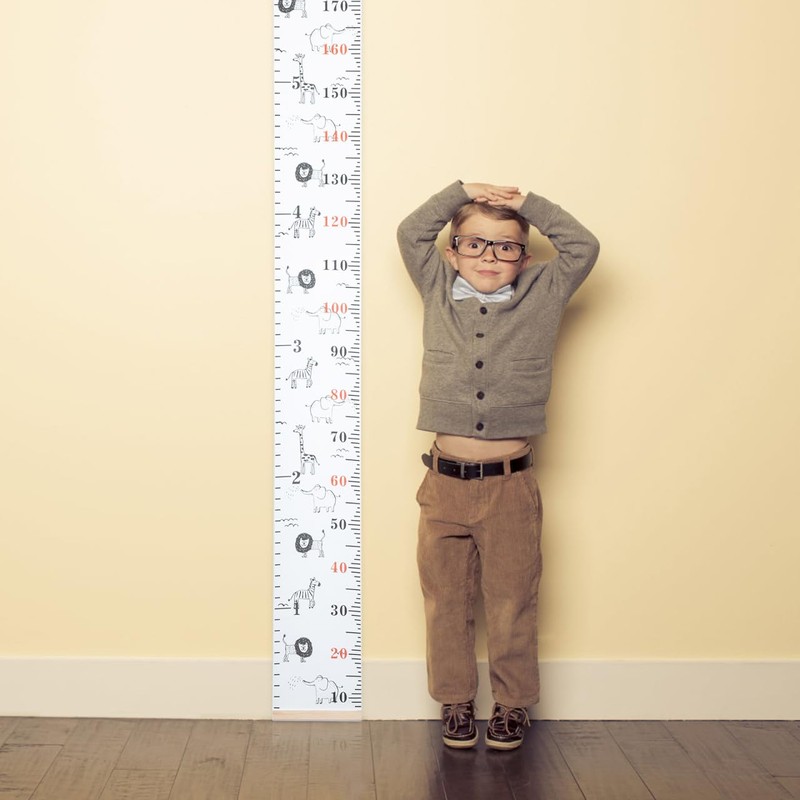 Kisangel Kids Growth Chart 20x200cm Cloth Wall Decal for Kids