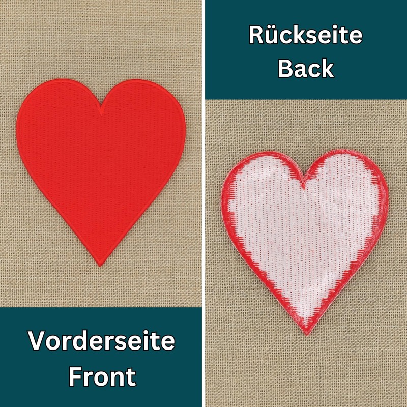 Red Heart Embroidered Iron-On Patch Iron-On Patch Appliqué Poker Love