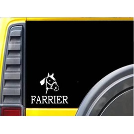 EZ-STIK Farrier Horse K494 6 inch Sticker Horseshoe Anvil Decal