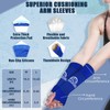 UMACWIN Volleyball Accessories Set: Blue Knee Pads, Arm Sleeves, Sweatband,