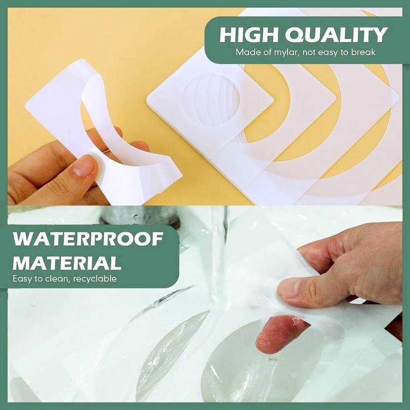 8 Pieces Hexagon Simple Large Wall Stencil for Painting -