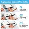 OSDUE 24 x Ballpoint Pen Refills G2 Format, Replaceable Ballpoint