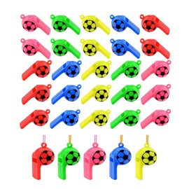 TRHDFW Football Whistles Colored Plastic Whistle Referee Whistle World Cup Toy Soccer Party Supplies for Kids (50)