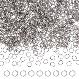 UNICRAFTALE 1000 pieces 6 mm jump rings, stainless steel jump rings, open jump rings, connection, jewellery accessories for jewellery making and craft projects and necklace repair