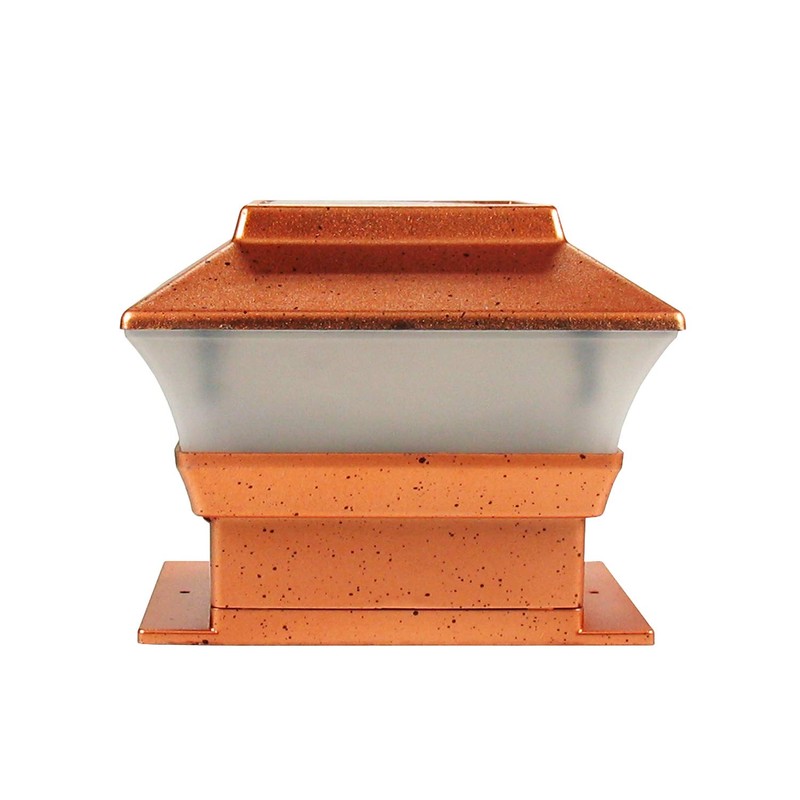 Solar Powered Post Cap Lights 4x4 inch, Set of 2,