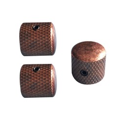 Guyker 3Pcs Guitar Knobs for 6mm Dia. Shaft Pots - Tone and Volume Control Potentiometer Knob Replacement for Electric Guitar or Precision Bass (Antique Bronze)
