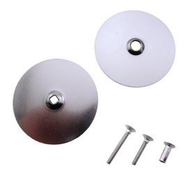 CTWHA 1 Pair Door Handle Hole Filler Plates 2-5/8 inch Solid Steel Stop Cover with Screws Door Hole Cover Plate Hole Plugger