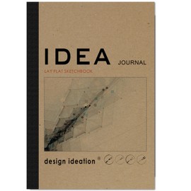 IDEA Journal Lay Flat Sketchbook. Removable Sheet, Journal Style Sketchbook for Pencil, Ink, Marker, Charcoal and Watercolor Paints.(5.5”X8.5”)