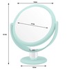 Danielle,Tabletop Mount 10X Soft Touch Round Vanity Mirror, Seafoam