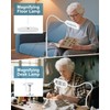 10X Rectangle Magnifying Glass with Light and Stand, 24" Flexible