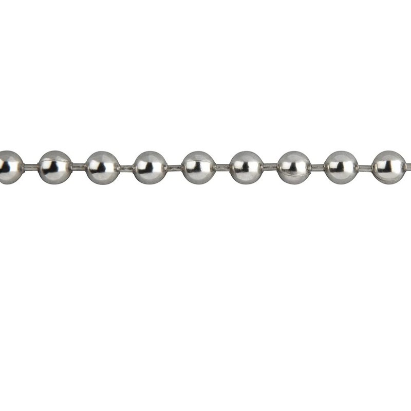 Premium Roller Blind Chrome Beaded Pull Chain - Continuous Loop
