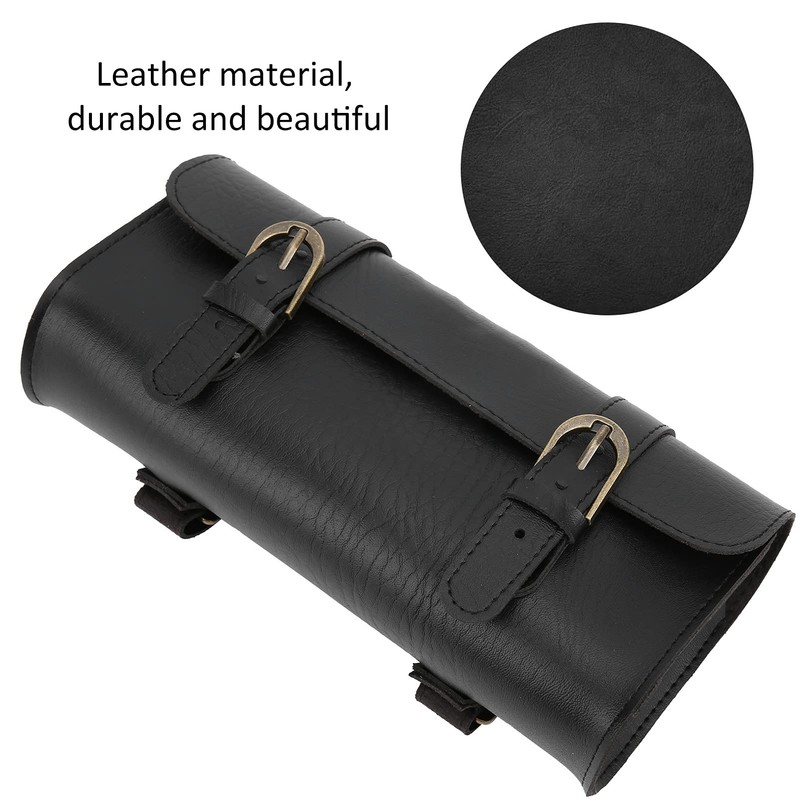 VGEBY Vintage Bike Bag, PU Leather Classic Handlebar Saddle Cycling