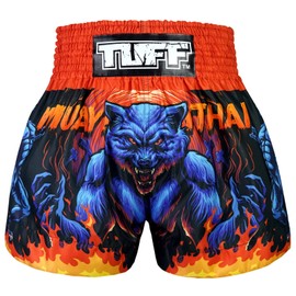Tuff Sport Muay Thai - Pantalones cortos de boxeo, estilo tradicional, pantalones cortos de entrenamiento, ropa de kickboxing, Tuf-ms683-blu, X-Large