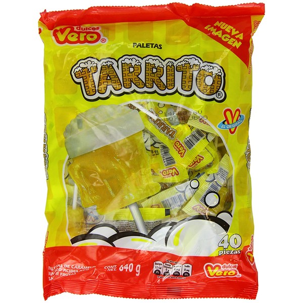 Vero Mexican Candy Tarrito Fruit Flavored Lollipops - 40 Pieces