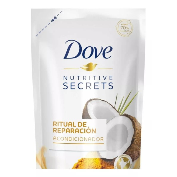Dove Repuesto Acondicionador Dove Nutritive Secrets Ritual de Reparación Coco y Cúrcuma en repuesto de 180mL por 1 unidad