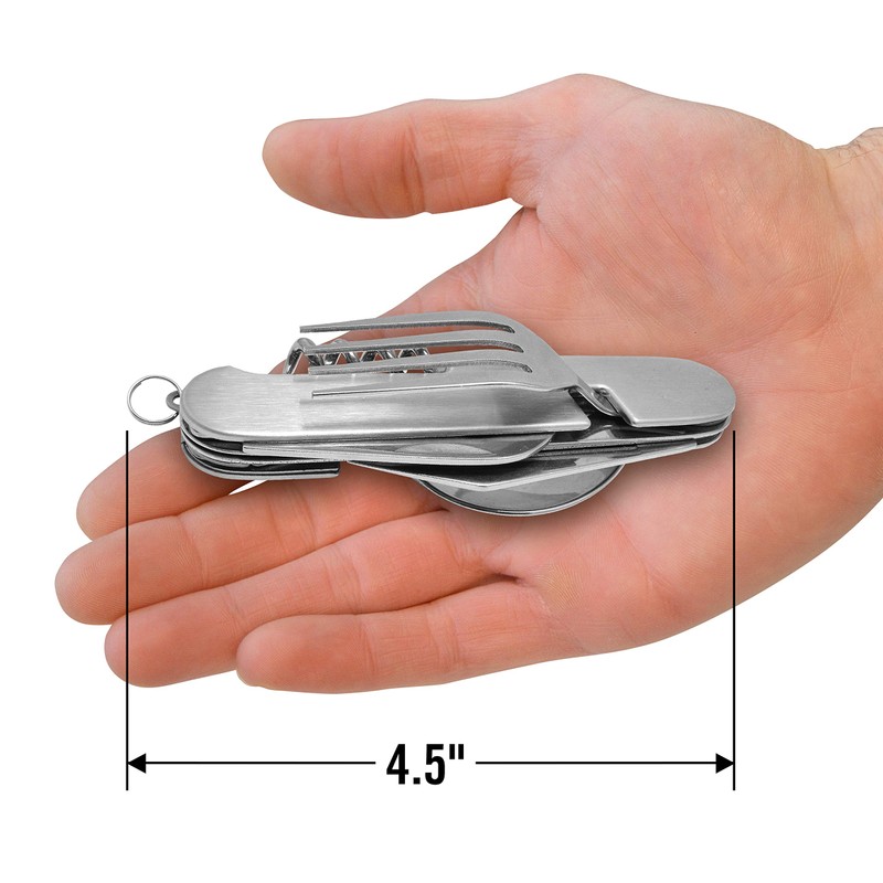 Camillus 4pc camp kit multi tool spoon, multi tool fork,