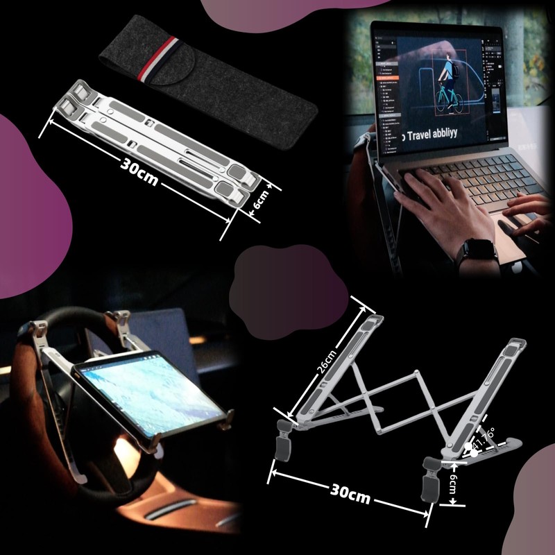 STEERTOP Adjustable Car Handle, Computer Stand, Laptop Stand, Car Office,