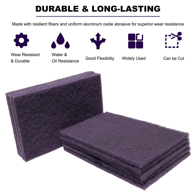 Premium 10 Pack 6" x 9" Purple General Purpose Scuff