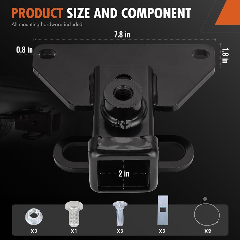 13434 Class 3 Trailer Hitch 2-Inch Receiver Fit for Jeep