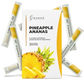 Wonder Toothpick - Flavored Toothpicks - 30 Infused Toothpicks Single Pack - Fresh Breath On-The-Go - Pineapple