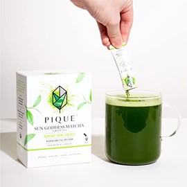 Pique Organic Sun Goddess Matcha  T verde matcha de grado ceremonial real  Energa, apoyo inmunolgico, produccin de colgeno saludable  Origen japons...