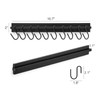 Mkono Hat Rack for Wall Wooden Baseball Caps Organizer with
