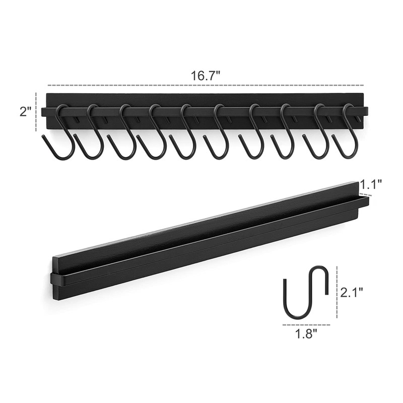 Mkono Hat Rack for Wall Wooden Baseball Caps Organizer with