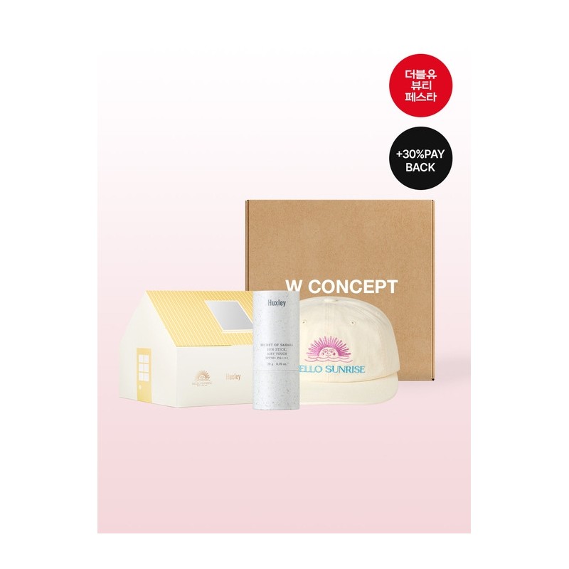 [HUXLEY × Hello Sunrise] Sun care special set (cap hat