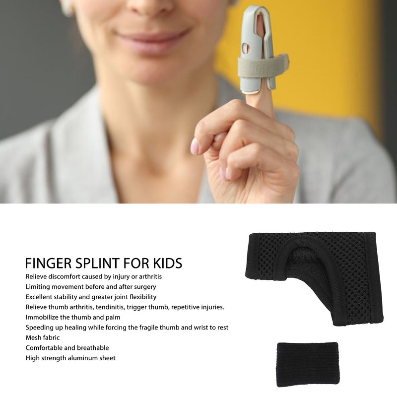 Kids Finger Splint Improve Flexibility Breathable Mesh Trigger Finger Brace