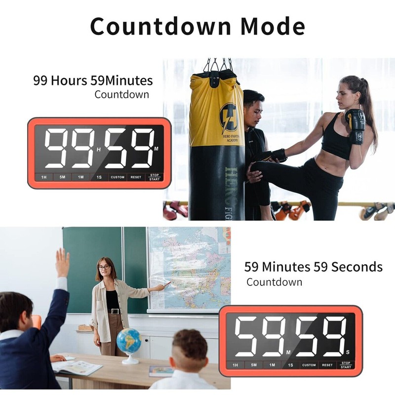 VOCOO Digital Kitchen Timer with 7.8” Extra Large Display, Magnetic
