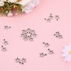 CVNRCLP 150Pcs Silver Mini Star Shape Charms - Metal Flat
