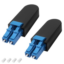 XMSJSIY LC/UPC Fiber Tester Loopback Plug Duplex Singlemode LC 9/125 Tester Connector Standard Fiber Optic Circuitors Signal Test LC Adapter for Testing Application - 2PCS