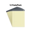 TRU RED Notepads, 8.5" x 11.75", Wide Ruled, Canary, 50