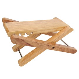 Stool Pedal, Folded Bamboo Guitar Footstool for Guitar
