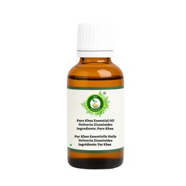 R V Essential Pure Khus Essential Oil 50 ml (1.69 oz) - Vetiveria Zizanioides (100% Pure and Natural Steam Distilled) Pure Khus Essential Oil