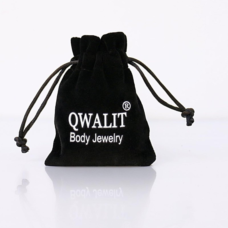 QWALIT Silver Nose Stud 20g Threadless Nose Stud 20 Gauge