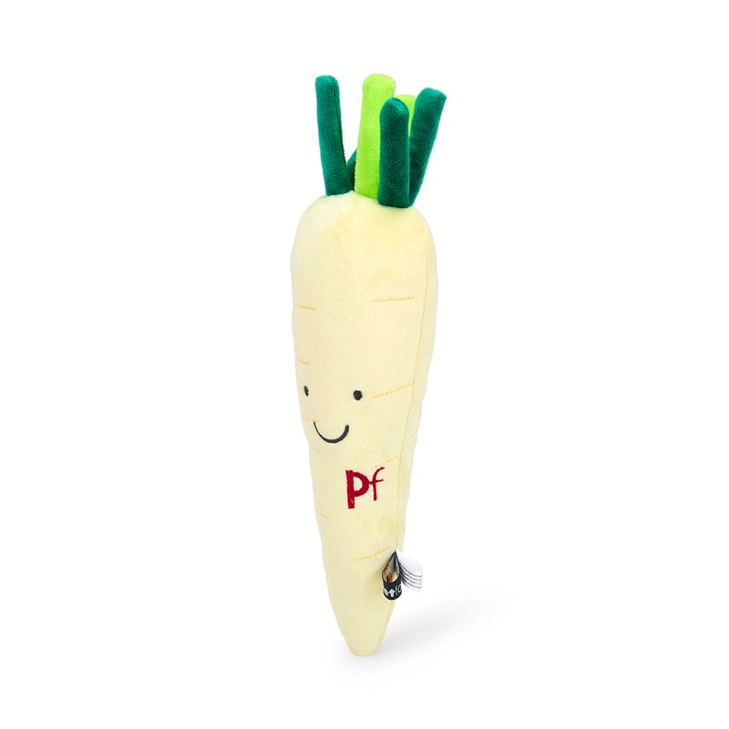 Petface Foodie Faces Penelope Parsnip Plush Dog Toy with Built-In-Squeaker