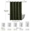 Siiluminisoy Extra Long Olive Green Boho Shower Curtain with Tassel,