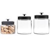 Anchor Hocking Montana Glass Jars with Fresh Seal Lids Canister