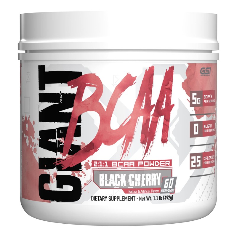 Giant Sports Performance Edge Series BCAA 60 Serving (Black Cherry,