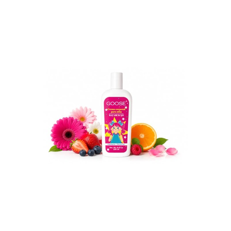 GOOSE Crema Corporal para Niña 250 ml, Aroma Frutal Floral