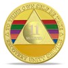 11 Month Sobriety Coin Gifts Set | Alcoholics Anonymous Rainbow