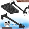 Nuodan High Pressure Rain Shower Head with 11'' Extension Arm